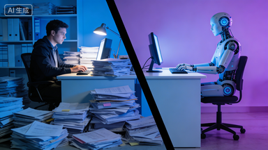 AI Agent改变工作方式对比图