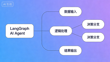 LangGraph AI Agent 工作流框架示意图