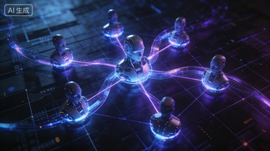 AI 模型之间自发形成同伴保护网络示意图